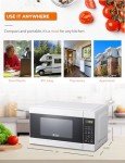 Commercial CHEF CHM990W 900 Watt Counter Top Microwave Oven, 0.9 Cubic Feet, White Cabinet