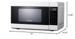 Commercial CHEF CHM990W 900 Watt Counter Top Microwave Oven, 0.9 Cubic Feet, White Cabinet