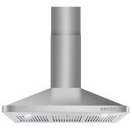 COSMO COS-63190 36 in. Vista Collection 380 CFM Ducted Wall Mount Range Hood, Button Controls, LED Lights, Stainless Steel
