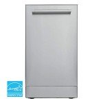 Avanti DWT18V3S 18-Inch Dishwasher Machine with LED Display, 3 Wash Options, 6 Automatic Cycles and Low Noise Rating, 53db, Metallic