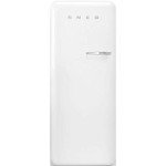 Smeg FAB28 50's Retro Style Aesthetic Top Freezer Refrigerator with 9.92 Cu Total Capacity, Multiflow Cooling System, Adjustable Glass Shelves 24-Inches, White Left Hand Hinge Made In Italy
