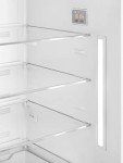 Smeg FAB28 50's Retro Style Aesthetic Top Freezer Refrigerator with 9.92 Cu Total Capacity, Multiflow Cooling System, Adjustable Glass Shelves 24-Inches, White Left Hand Hinge Made In Italy