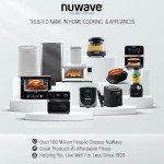 Nuwave Bravo Air Fryer Toaster Smart Oven, 12-in-1 Countertop Convection, 30-QT XL Capacity, 50°-500°F Temperature Controls, Top and Bottom Heater Adjustments 0%-100%, Brushed Stainless Steel Look