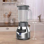 BLACK+DECKER PowerCrush Digital Blender with Quiet Technology, Stainless Steel, BL1300DG-P
