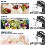 KUCCU Stand Mixer, 660W, 6-Speed Tilt-Head Food Dough Mixer, Kitchen Electric Mixer with Stainless Steel Bowl,Dough Hook,Whisk, Beater, Egg white separator (6.5-QT, Black)…