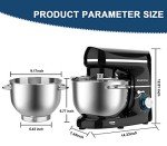 KUCCU Stand Mixer, 660W, 6-Speed Tilt-Head Food Dough Mixer, Kitchen Electric Mixer with Stainless Steel Bowl,Dough Hook,Whisk, Beater, Egg white separator (6.5-QT, Black)…