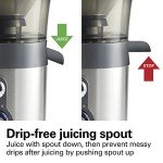 Hamilton Beach Juicer Machine, Centrifugal Extractor, Big Mouth 3" Feed Chute, Easy Clean, 2-Speeds, 40 oz. BPA Free Pitcher, 850 Watt Motor, Silver