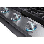 SAMSUNG 36" Built In Smart Gas Cooktop with Illuminated Knobs, 5 Burners, Stainless Steel, NA36N6555TS/AA