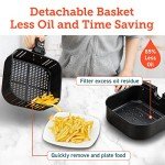 COSORI 12-in-1 Air Fryer 5.8QT, Toast, Bake, Nutrition Facts for 100+ In-App Recipes, AdaptIQ Tech Fast Cook, for Main & Side Dishes, Snacks, Leftovers, Detachable Square Basket, Dishwasher Safe