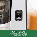 Omega VSJ843QS Vertical Masticating 43 RPM Compact Cold Press Juicer Machine with Automatic Pulp Ejection, 150-Watt, Silver