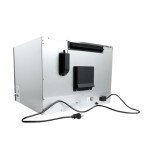 Cadco OV-003 18-7/8" Quarter-Size Countertop Convection Oven for Restaurant Hotel Food Truck Concession Kiosk, (3) Quarte-Size Sheet Pan Capacity and Manual Controls, Stainless Steel, 120V, NSF