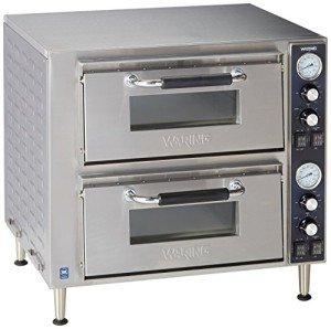Waring WPO750 Double-Deck Pizza Oven (Dual Door), Silver