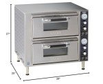 Waring WPO750 Double-Deck Pizza Oven (Dual Door), Silver