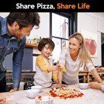 Electric Timed Pizza Oven Heats up to 800℉, Makes 12 Inch Pizzas in Minutes, Countertop Oven with 15 Functions and 10 Accessories for Multi-functions, Stainless Steel