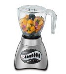 Oster Classic Series 16 Speed Blender with Food Chopper and Glass Jar, Brushed Nickel