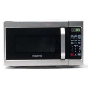 Farberware Countertop Microwave 700 Watts, 0.7 Cu. Ft. - Microwave Oven With LED Lighting and Child Lock - Perfect for Apartments and Dorms - Easy Clean Stainless Steel