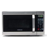 Farberware Countertop Microwave 700 Watts, 0.7 Cu. Ft. - Microwave Oven With LED Lighting and Child Lock - Perfect for Apartments and Dorms - Easy Clean Stainless Steel