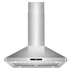 COSMO COS-63ISS75 30 in. Lumin Collection 380 CFM Ducted Island Range Hood, Soft Touch Controls, LED Lights, Stainless Steel