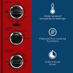 Nostalgia RTOV2RR Retro, 0.7-Cu. Ft, Toaster Oven Red