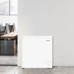 Honeywell 7 Cubic Feet Chest Freezer with Removable Storage Basket, Adjustable Temperature Control, Energy Saving, for Garage, Office, Dorm, or Apartment, white