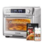 COSORI Smart 12-in-1 Air Fryer Toaster Oven Combo, Airfryer Convection Oven Countertop, Bake, Roast, Reheat, Broiler, Dehydrate, 75 Recipes & 3 Accessories, 26QT, Silver-Stainless Steel