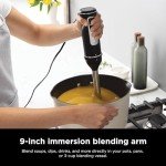 Ninja Hand Mixer, Immersion Blender, Foodi Power Mixer System, 750-Peak-Watt Handheld Emulsion Blender & Electric Hand Mixer Combo With Whisk, Beaters & 3-Cup Blending Vessel,120 volts, Black CI101