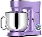 COOKLEE Stand Mixer, 9.5 Qt. 660W 10-Speed Electric Kitchen Mixer with Dishwasher-Safe Dough Hooks, Flat Beaters, Wire Whip & Pouring Shield Attachments for Most Home Cooks, Lavender