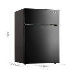 ARCTIC CHEF ACFR741BLACKAMZ6COM RCA RFR741-BLACK Apartment Size-Top Freezer-2 Door Fridge-Adjustable Thermostat Control-Black-7.5 Cubic Feet