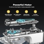 VIVOHOME 7.5 Quart Stand Mixer, 660W 6-Speed Tilt-Head Kitchen Electric Food Mixer with Beater, Dough Hook, Wire Whip, and Egg Separator, Silver