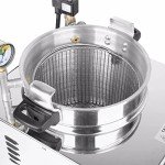 PreAsion 16L High Pressure Fried Chicken Machine 110V Chicken Pressure Fryer Counter Top Electric Deep Fryer With Thermostat Food Oven Fryer, Fried Delicacies, Stainless Steel 2400W