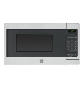 GE GCST07N1WSS Microwave Oven, 700-watt 6 Auto Cooking Settings, Kitchen Essentials for The Countertop, Dorm Room or Apartment, Child-Lock Technology 0.7 Cu. Ft, Stainless Steel