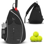 Ytonet Tennis Bag, Tennis Sling Backpack Crossbody Water Resistant for Men Women, Compatible for Pickleball Badminton Rackets