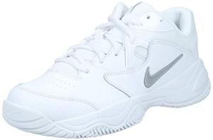 Nike Women's Women's Nike Court Lite 2 Athletic Shoe, White/Metallic Silver-White, 6 Regular US