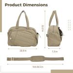 OMISTAR Tennis Bags for Women - Tennis Racket Tote Bag with Shoe Compartment, Racquet Compartment, Water Bottle Pocket, 18.9 x 7.5 x 12.2 in Tennis Bag Weekend Bag for Women, Camel