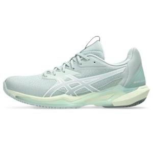 ASICS Women's Solution Speed FlyteFoam 3 Tennis Shoes, 9, Lichen Rock/White