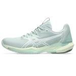 ASICS Women's Solution Speed FlyteFoam 3 Tennis Shoes, 9, Lichen Rock/White