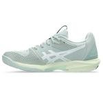 ASICS Women's Solution Speed FlyteFoam 3 Tennis Shoes, 9, Lichen Rock/White