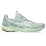 ASICS Women's Solution Speed FlyteFoam 3 Tennis Shoes, 9, Lichen Rock/White