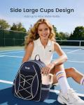 Sucipi Tennis Bag for Kids, Professional Youth Tennis Bag Backpack to Hold 2 Rackets, Tennis Christmas Gifts for Boys Girls, Navy Blue