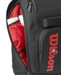 Wilson Clash V3 Super Tour Tennis Backpack - Black/Infrared, Holds up to 2 Rackets