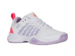 K-Swiss Women's Court Express 2 Tennis Shoe, White/Orchid Petal/Neon Blaze, 8.5 M