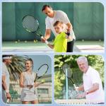 HXE Tennis Rackets for Adults, 2 Player Pre-Strung 27 inch Recreational Tennis Racquet Set for Beginner and Professional with 2 Balls, 2 Overgrips and 1 Carrying Bag