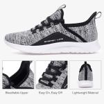ALEADER Women's Energycloud Slip On Tennis Shoes Non Slip Athletic Sport Running Walking Shoes Black Gray Size 9 US