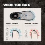 NORTIV 8 Men's Wide Toe Box Trail Running Shoes Cushion Walking Barefoot Tennis Workout Gym Cross Training Shoe Fashion Sneakers Whitney,Size 10.5,Black/Light Grey,SNRS25001M