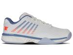 K-Swiss Men's Hypercourt Express 2 Tennis Shoe, Lucent White/Infinity/Scarlet Ibis, 11 M