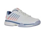 K-Swiss Men's Hypercourt Express 2 Tennis Shoe, Lucent White/Infinity/Scarlet Ibis, 11 M