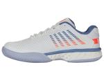 K-Swiss Men's Hypercourt Express 2 Tennis Shoe, Lucent White/Infinity/Scarlet Ibis, 11 M