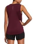 baleaf Women's Workout Tank Tops Sleeveless Exercise Tennis Running Shirts Activewear Fitness Gym Tops Red M