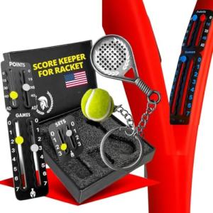 GLADIATOR PADEL Tennis and Padel Score Keeper for Rackets Ultra-Light 3M Adhesive Tennis Racket Score Tracker and Set Scorer Must Have Tennis Accessories for Women, Men and Kids