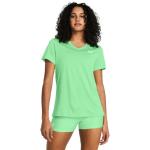 Under Armour Womens Tech Twist Short Sleeve V Neck, (350) Matrix Green/White/White, Small